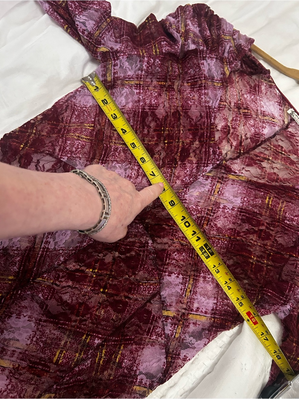 Free people Rudi tartan lace plaid maxi dress nwt large - Picture 9 of 14